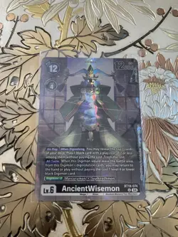 Digimon Card Game AncientWisemon Alternate Art Foil BT18-074 Tamers Selection A1 - Image 1