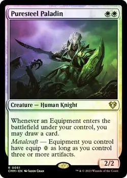 Puresteel Paladin FOIL - 0051 - Rare - Commander Masters CMM MTG - Image 1
