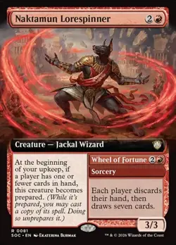 Naktamun Lorespinner // Wheel of Fortune - Extended Art SOC NM MTG - Image 1