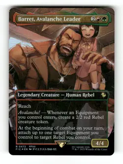 Barret, Avalanche Leader (Borderless) (Chocobo Track Foil) Rare Commander: FI... - Image 2