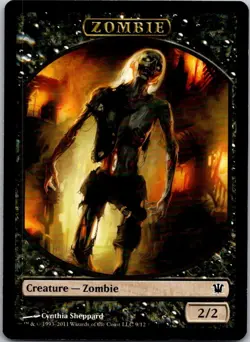 Magic the Gathering Zombie #9 Token Innistrad MTG Free Shipping! - Image 1