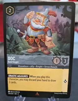DISNEY LORCANA TCG DOC BOLD KNIGHT 193/204 SHIMMERING SKIES REGULAR RARE NM CARD - Image 3