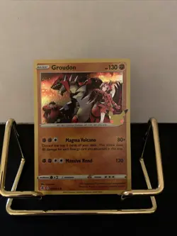 Pokemon TCG Groudon Celebrations 17/25 Holographic Card Near Mint Condition - Image 1