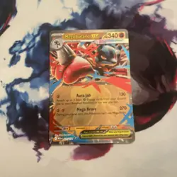 Mega Lucario ex 077/132 Double Rare Pokemon Mega Evolution IN-HAND English Card - Image 1
