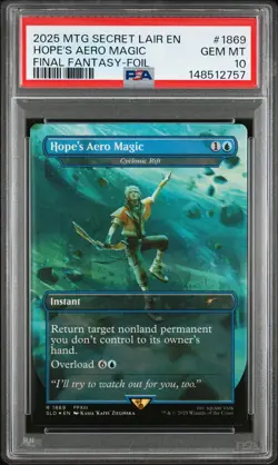 2025 MTG SECRET LAIR DROP FINAL FANTASY: GRIMOIRE-FOIL HOPE'S AERO MAGIC PSA 10 - Image 1