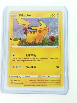 2020 pikachu Tail Whip Pokemon Card/ RARE Holographic Foil NM Unplayed - Image 2