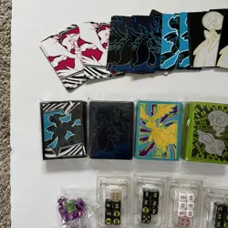 Pokemon TCG Miscellaneous Items Bulk Lot; Coins, Sleeves, Dice, Card binders Etc - Image 4