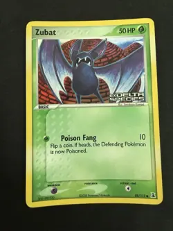 Zubat Reverse Holo STAMP - 2005 Pokemon TCG Card EX Delta Species 88/113 - NM - Image 1