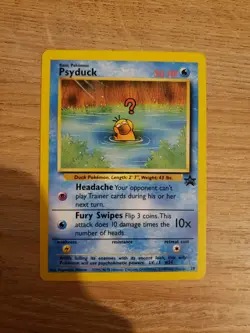 Psyduck Black Star Promo #20 Non Holo 2000 Vintage Pokemon Card WOTC NM - Image 1