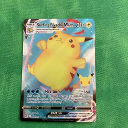HOLO Surfing Pikachu VMAX 009/025 NM / M - Pokemon 25th Celebrations Card NM - Image 1