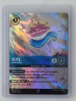 Alice Growing Girl 213/204 Enchanted Rise of the Floodborn NM Disney Lorcana - Image 1