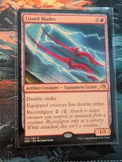 Lizard Blades 153 Rare Kamigawa: Neon Dynasty Magic: The Gathering LP - Image 1