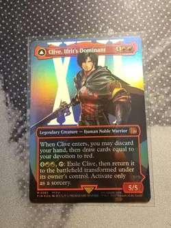 MTG Foil Clive, Ifrit's Dominant (0385) (Borderless) #385 FINAL FANTASY CLEAN - Image 1