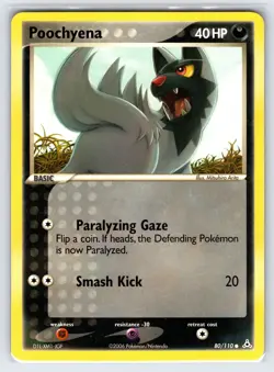 Poochyena 80/110 2006 EX Holon Phantoms Pokemon Card Nintendo Common - Nm - Image 1