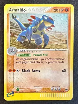Armaldo 1/100 2003 EX Sandstorm Pokemon Card e-Series Holo Rare - Mp - Image 1