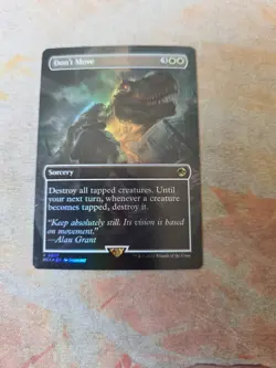 Don't Move Borderless FOIL Universes Beyond Jurassic World MTG LP - Image 1
