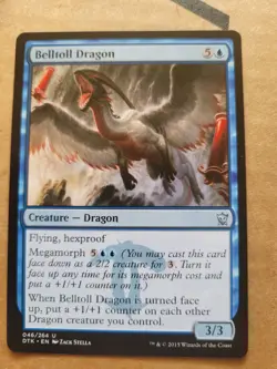 MTG Magic Belltoll Dragon (46/272) Dragons of Tarkir DTK Blue LP BULK DISCOUNT - Image 1
