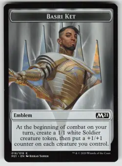 Emblem - Basri Ket 16 Token Core Set 2021 Magic: The Gathering Near Mint - Image 1