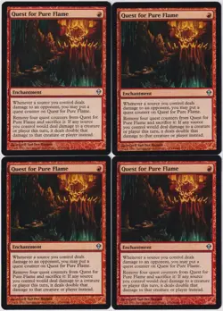 MTG 4X Quest for Pure Flame X4 Zendikar Magic - LP/NM - Image 1