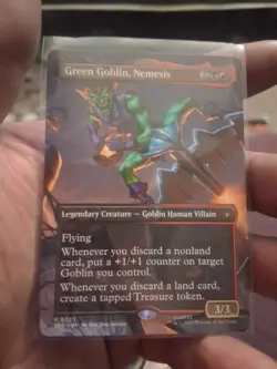 NM Borderless Green Goblin, Nemesis, MTG, Marvel's Spider-Man, Magic, 23 - Image 1