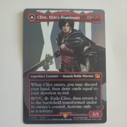 MTG Clive, Ifrit's Dominant/Ifrit, Warden Of Inferno 0385 Final Fantasy Foil, NM - Image 1