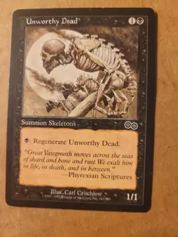 Unworthy Dead Magic The Gathering Urza's Saga MTG Skeleton Played BULK DISCOUNT - Image 1
