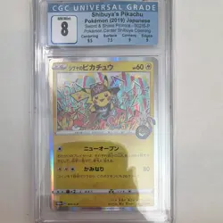 The Pokemon Company Shibuya's Pikachu 002/S-P SWSH Promos Holo JP CGC 8 2019 - Image 1