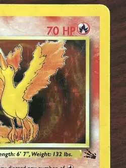 Moltres 12/62 Fossil Set Rare Holo Vintage Pokemon TCG Card HP - Image 3