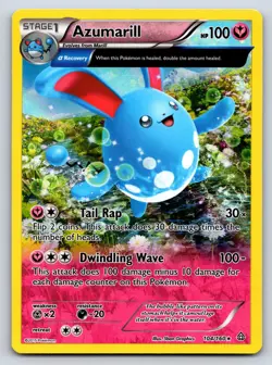 Azumarill 104/160 Holo Rare Primal Clash Pokemon Near Mint - Image 1