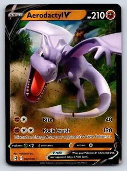 Aerodactyl V 092/196 Holo V Rare Lost Origin Pokemon Near Mint - Image 1