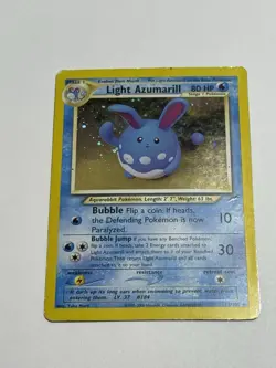 Pokemon TCG Light Azumarill Holo Rare Unlimited Card 13/105 Neo Destiny - Image 1