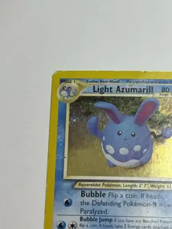 Pokemon TCG Light Azumarill Holo Rare Unlimited Card 13/105 Neo Destiny - Image 2