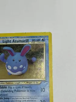 Pokemon TCG Light Azumarill Holo Rare Unlimited Card 13/105 Neo Destiny - Image 3