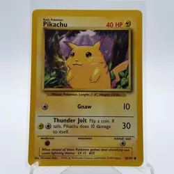 PIKACHU 1999 "BASE SET UNLIMITED" Pokemon TCG #58/102 VINTAGE ORIGINAL - Image 1