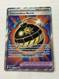 Pokemon Tremendous Bomb 113/084 Full Art from Pitch Black Near Mint - Image 1