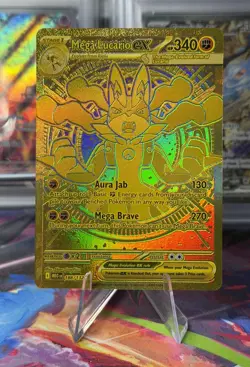 Mega Lucario ex 188/132 Hyper Rare Gold Factory Gold Foil Defect - Pokemon NM - Image 1
