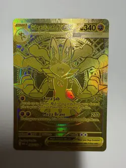 Mega Lucario ex 188/132 Hyper Rare Gold Factory Gold Foil Defect - Pokemon NM - Image 2