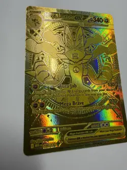 Mega Lucario ex 188/132 Hyper Rare Gold Factory Gold Foil Defect - Pokemon NM - Image 3