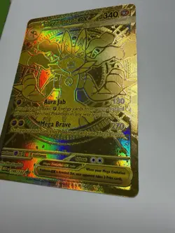 Mega Lucario ex 188/132 Hyper Rare Gold Factory Gold Foil Defect - Pokemon NM - Image 4