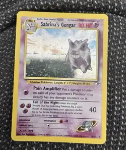 Pokemon Gym Heroes Unlimited Sabrina's Gengar Holo Card 14/132 - Image 1