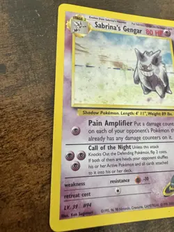 Pokemon Gym Heroes Unlimited Sabrina's Gengar Holo Card 14/132 - Image 5