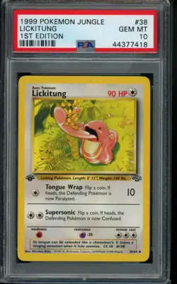 Pokemon Jungle Lickitung 1st Edition #38 PSA 10 - Image 1