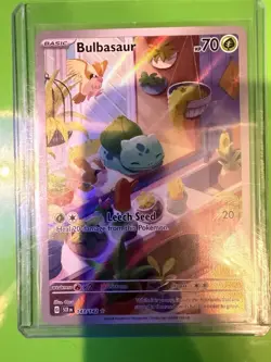 Bulbasaur 143/142 Sv07: Stellar Crown Holo Illustration Card English Pokemon TCG - Image 1