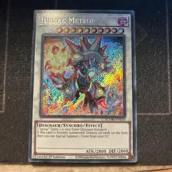 Yu-Gi-Oh! TCG Jurrac Meteor 1st Edition Secret Rare BLMM-EN150 - Image 1