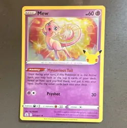Pokemon TCG Mew 011/025 Holo Rare Celebrations 25th Anniversary 60 HP 2021 - Image 1