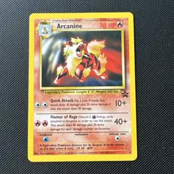 2000 Pokemon Arcanine Black Star Promo 6 League 2000 Rare LP - Image 1