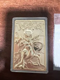 1999 Pokemon Burger King Limited Edition 23K Gold Plated Mewtwo Card - Image 5