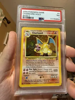 2000 POKEMON BASE SET 2 #4 CHARIZARD-HOLO PSA 7 - Image 1