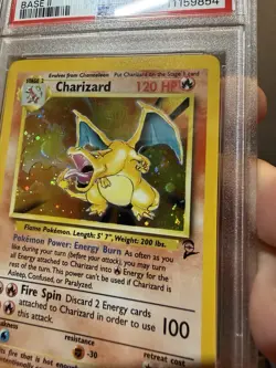 2000 POKEMON BASE SET 2 #4 CHARIZARD-HOLO PSA 7 - Image 2