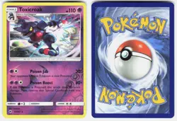 Toxicroak 55/147 Rare Burning Shadows Pokemon Reverse Holo Lightly Played - Image 1